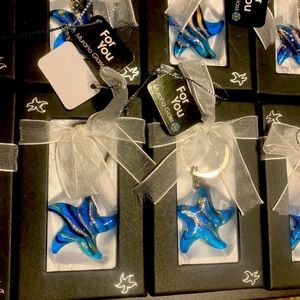 New Murano Glass Starfish Keychains Wedding Favor